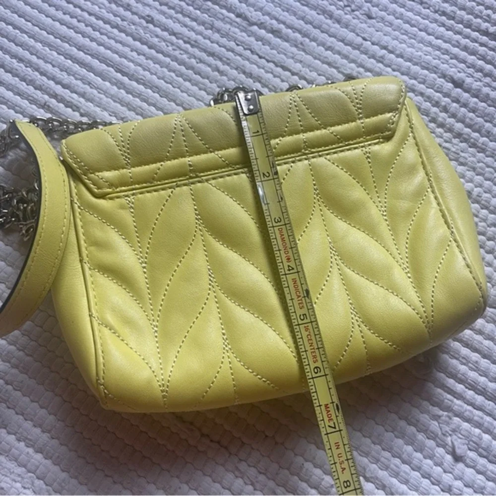 Kate Spade Briar Lane quilted mini Evelyn crossbody bag Yellow